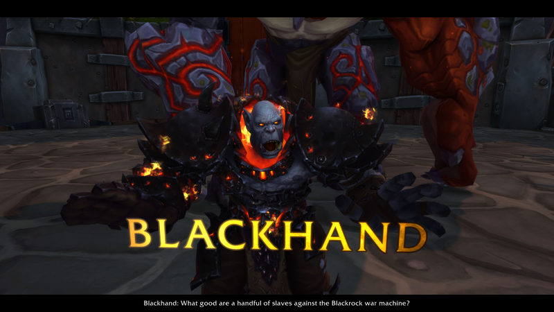 Blackhand, whose hand is black. Orcs aren’t very creative.